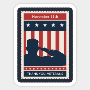 November 11th, Veterans Day! Sticker